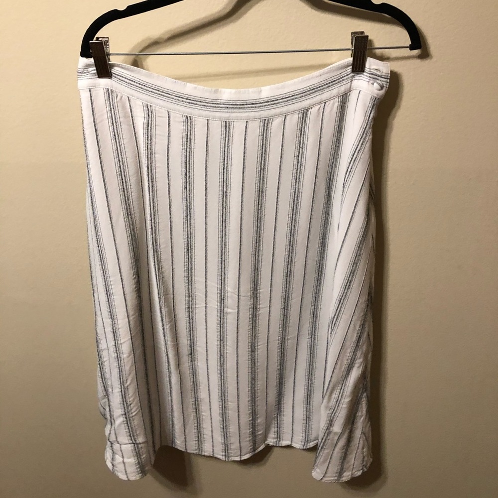 LOFT Midi Striped Skirt
